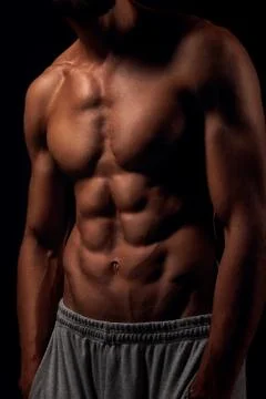 Lean,muscular man torso Stock Photos