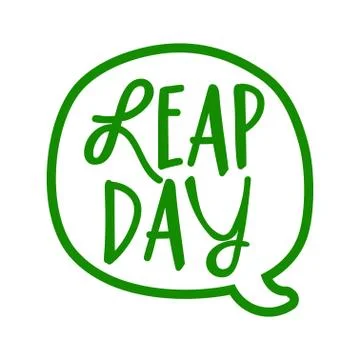 Leap day, one extra day - leap year 29 February calendar Stock Illustration