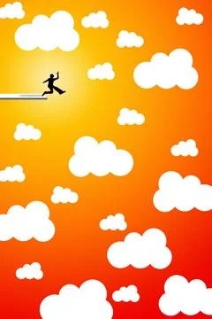 Leap of faith Stock Illustration
