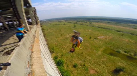 Leap-forward somersault face Stock Footage 43807558