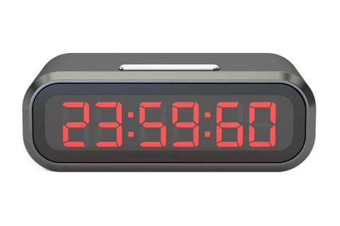 Leap second on watches concept, 3D rendering 스톡 일러스트