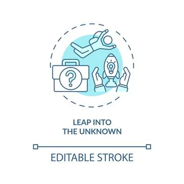 Leap into the Unknown concept icon イラスト素材