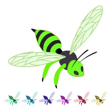 Leap wasp vector cartoon graphic Ilustración de archivo