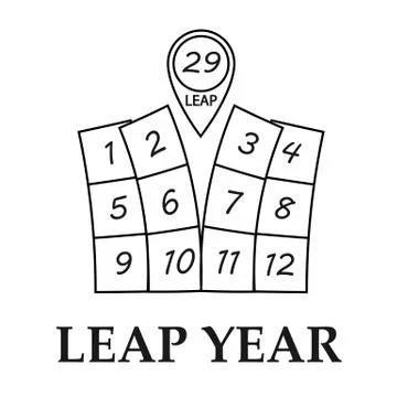 Leap year illustration Stock Illustration