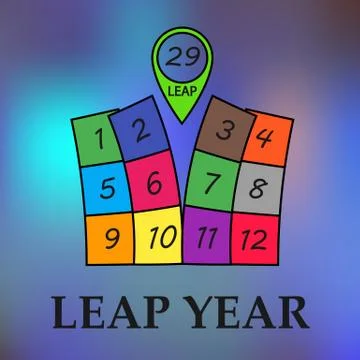 Leap year illustration Stock Illustration