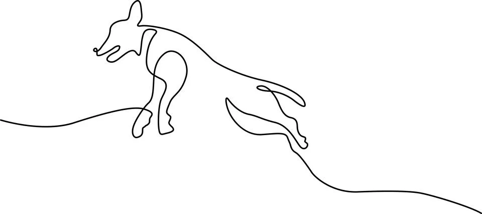 Leaping fox in motion Vector Stock-Illustration