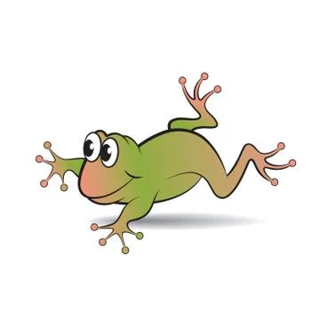 Leaping frog in color Stock Illustration