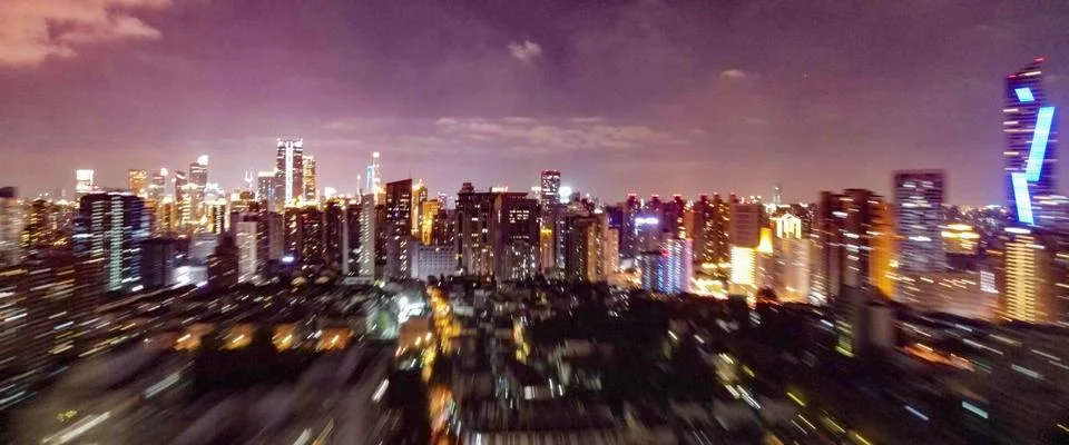 Leaping into the future skyline Stock Photos