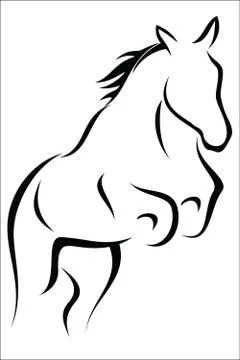 Leaping horse Stock Illustration