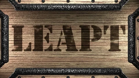 Leapt on wooden stamp Stockbeeldmateriaal 8657480