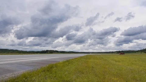 Lear Jet take-off with HQ audio HD Stock Footage 101527624