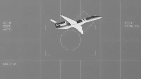 Learjet missile locked Stock Footage