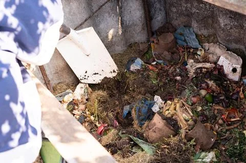 Learn About Composting Day. Composting process: organic waste decomposition.. Stock Photos