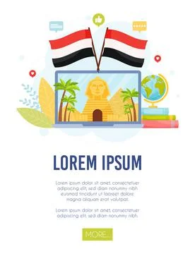 Learn about Egypt concept.  Vector illustration. Stock Illustration
