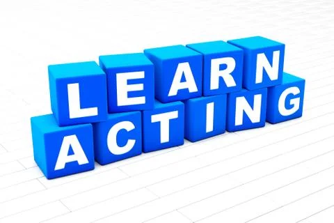 Learn Acting word illustration Stock Illustration