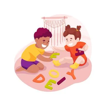 Learn alphabet isolated cartoon vector illustration. Stock Illustration