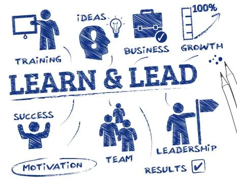 Learn and Lead concept Stock Illustration