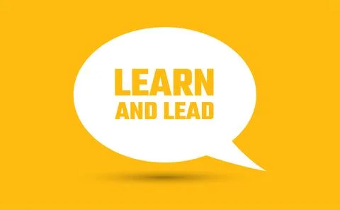 Learn and lead speech bubble vector illustration. Communication speech bubb.. Stock Illustration