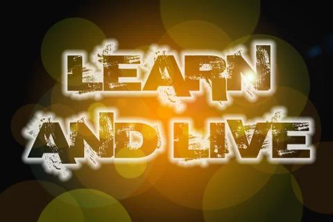 Learn and live concept Stock Illustration