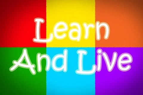 Learn and live concept Stock Illustration