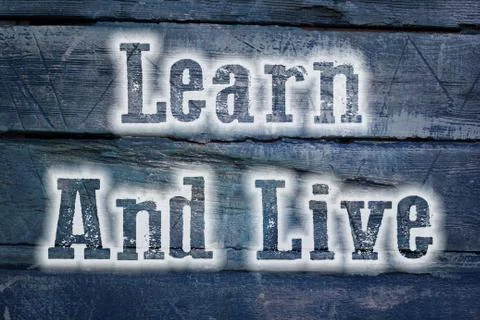 Learn and live concept Stock Illustration