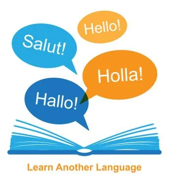 Learn another language concept Stock Illustration