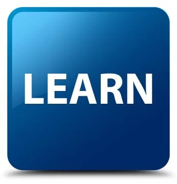 Learn blue square button Stock Illustration
