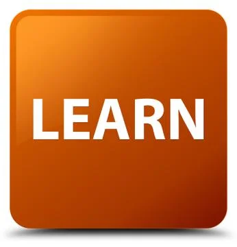 Learn brown square button Stockillustratie