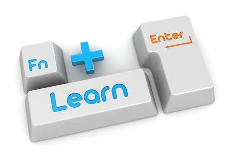Learn button Learn button , This is a computer generated and 3d rendered p... Stock Photos