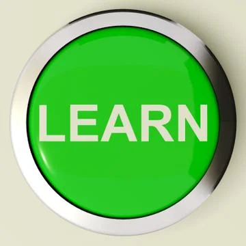 Learn button or icon for education or online learning Illustrazione stock
