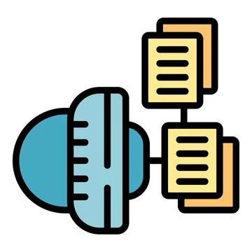 Learn case icon vector flat Stockillustratie