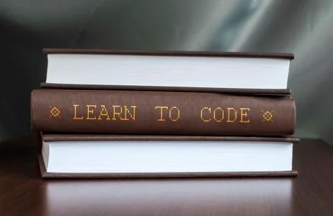 Learn to code. book concept. 写真素材