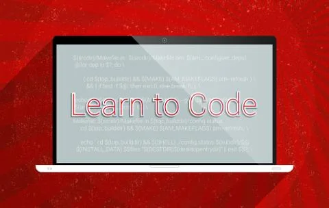 Learn to Code Stock Illustration