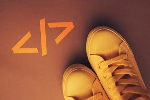 Learn coding concept Foto stock