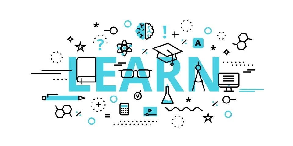 Learn concept, vector illustration Stock Illustration