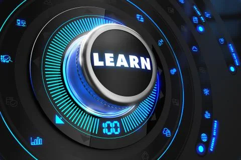 Learn Controller on Black Control Console 스톡 일러스트