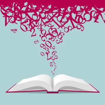 Learn cultural knowledge. Isolated on blue background. Stock Illustration