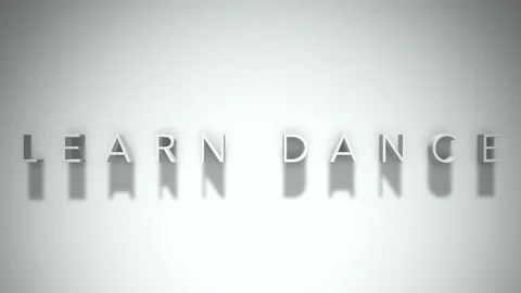 Learn dance 3D title animation with shadows on a white background Stock Footage 297667671