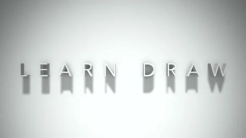 Learn draw 3D title animation with shadows on a white background Vídeo Stock 297667672