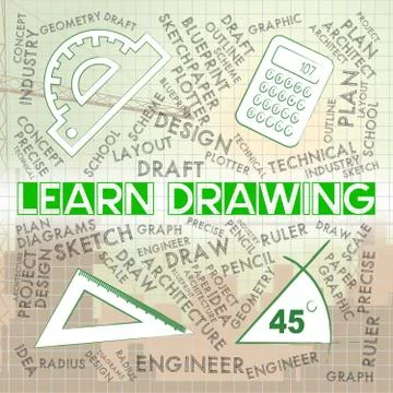 Learn Drawing Shows Training Study And Schooling Stock Illustration