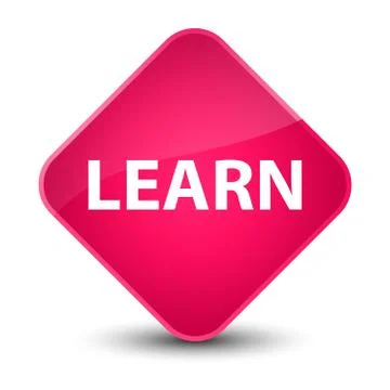 Learn elegant pink diamond button Stock Illustration