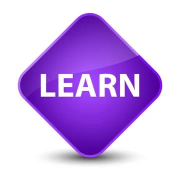 Learn elegant purple diamond button Stock Illustration