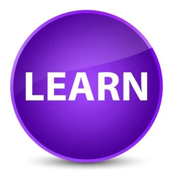 Learn elegant purple round button Stock Illustration