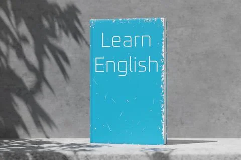 Learn English book for language learning. English grammar. English textbook.. Stock Illustration