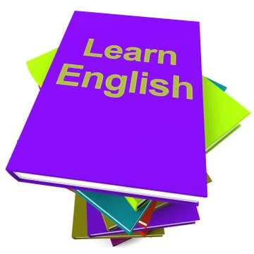 Learn english book for studying a language Stock Illustration