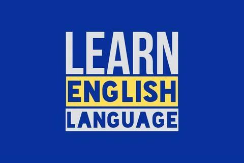 Learn English language typography vector poster,  and t-shirt design Stock Illustration