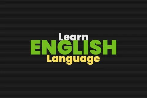 Learn English language typography vector poster,  and t-shirt design. Stock Illustration