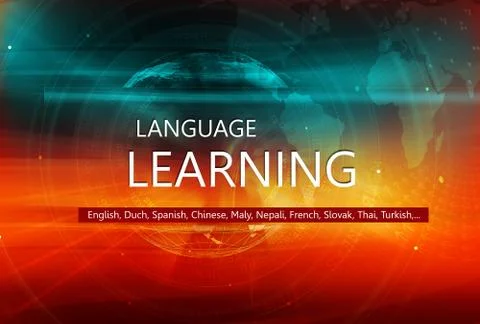 Learn Foreign Languages Concept Series Иллюстрация