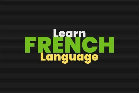 Learn French Language typography poster, and t-shirt vector design Stock Illustration