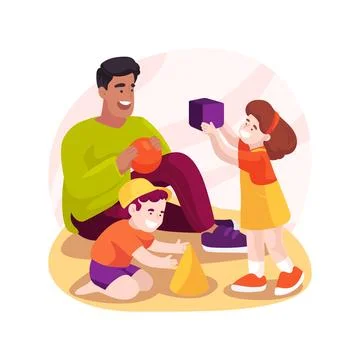 Learn geometrical objects isolated cartoon vector illustration. Stock Illustration